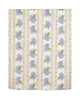 french linen rectangle tablecloth with lavender design in ecru